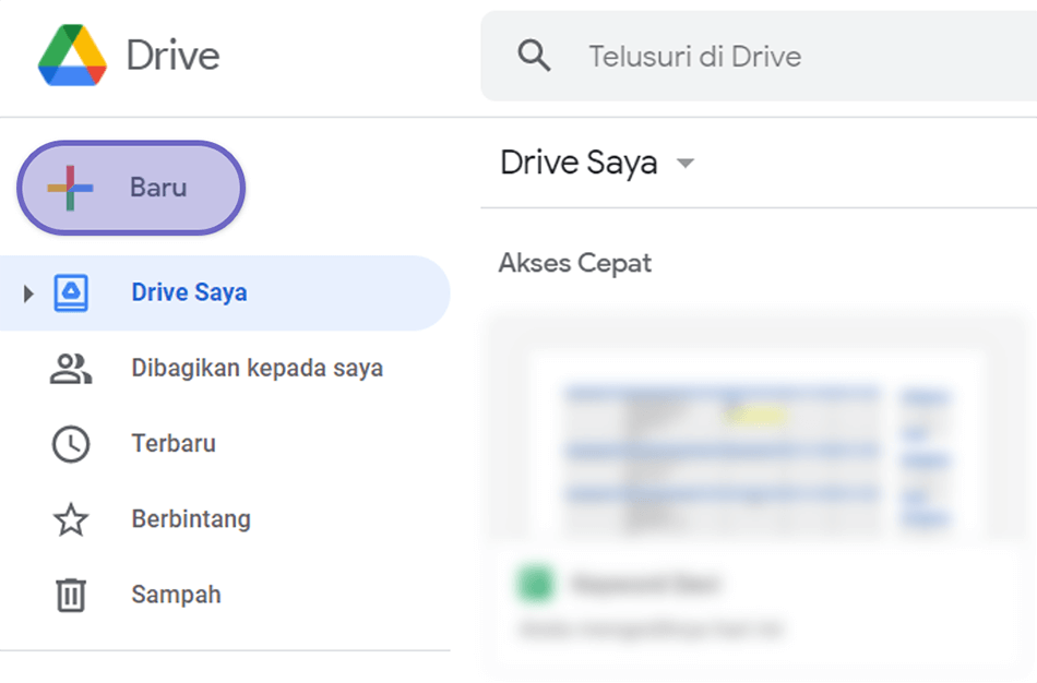 Buka Menu Baru di Google Drive
