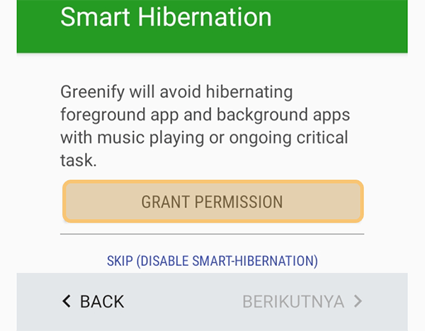 Grand Permission Greenify